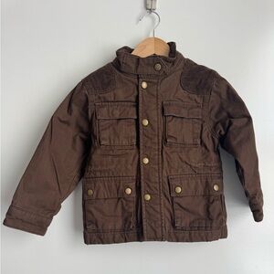 Mini BODEN Boys 4-5 Chore Utility Barn Field Jacket coat corduroy cotton brown